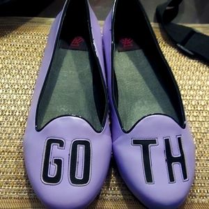 Goth flats! Pastel purple Foxblood brand.